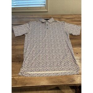 FootJoy FJ Golf Performance Polo Shirt Floral Mens Medium